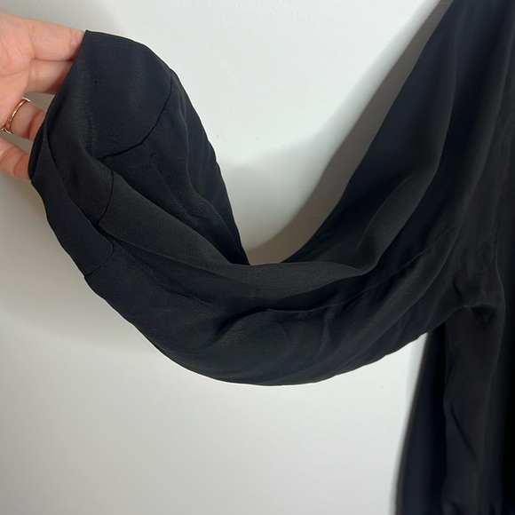 ISABEL MARANT Étoile Black Flowy Minimalist Cupro Pullover Blouse - Picture 5 of 13